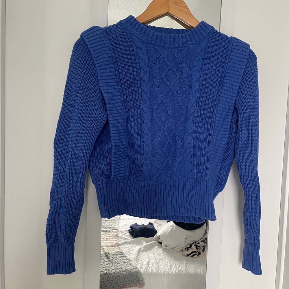 Reitmans Royal Blue Cable Knit Sweater